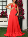 Sexy Spaghetti Strap Back Up A-line Floor-length Prom Dress, PD3052