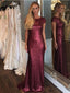 Short Sleeve Mermaid Sexy Pretty Women Sequin Custom Make Long Cheap Bridesmaid Dresses, WG75