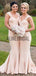 Simple Charming Wide Straps Mermaid Long Bridesmaid Dresses, AB4027