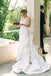 Simple Off White Satin Sweetheart Strapless Mermaid With Train Wedding Dresses, WD0091