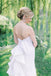 Simple Off White Satin Sweetheart Strapless Mermaid With Train Wedding Dresses, WD0091