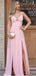 Simple Pink Sleeveless Spaghetti Strap A-line Long Prom Dresses.PD00240
