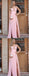 Simple Pink Sleeveless Spaghetti Strap A-line Long Prom Dresses.PD00240