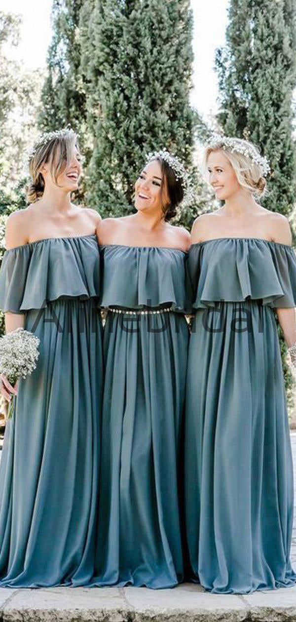 Boho green shop bridesmaid dresses
