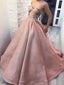 Sparkly Dusty Pink Sweetheart Strapless Ball Gown Prom Dresses ,PD00146