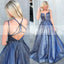 Sparkly Popular Spaghetti Strap With Beading Sash Prom Dresses, PD00090