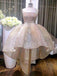 Stunning Beading Strapless Ball Gown High Low Homecoming Dresses,HD0061