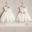 Sweet Ivory Lace Round Neck Cap Sleeve Flower Girl Dresses, FGS088