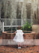 Sweet White Organza With Bow Flower Girl Dresses, FGS092