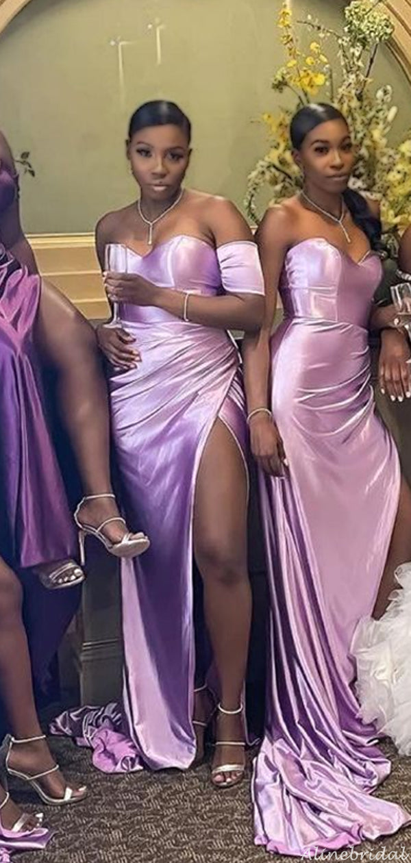 Sexy Lilac Lavender Purple Sweetheart Strapless Side Slit Long Cheap B AlineBridal Sexy Lilac Lavender Purple Sweetheart Strapless Side Slit Long Cheap B AlineBridal