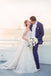 Sweetheart Strapless Gorgeous Ivory Lace Sequin Long Wedding Dresses,WD0078