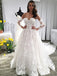 Sweetheart Strapless Half Sleeve Lace Applique Ball Gown With Train Vintage Wedding Dresses, AB1554