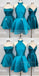 Teal Soft Satin Mismatched Homecoming Dresses ,HD0016
