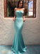 Tiffany Blue Soft Satin Spaghtti Strap Mermaid Fashion Prom Dresses.PD00219