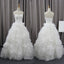 Unique Bubble Organza Sweetheart Strapless Ball Gown Wedding Party Dresses, WD0013