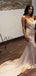 Unique Bubble Sweetheart Strapless Mermaid Train Long Bridesmaid Dresses , AB4048