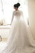 Unique Style Gorgeous Applique Beaded Open Back Long Sleeve Ball Gown Wedding Dresses, WD164