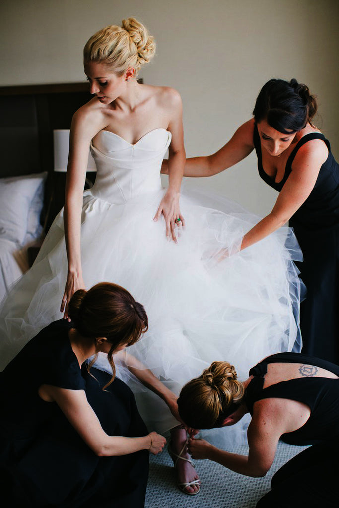 Vintage Ivory Satin Tulle Sweetheart Strapless Ball Gown Wedding Dresses, AB1167