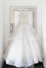 Vintage Ivory Ruffles Organza Applique Sleeveless Tiered Ball Gown Wedding Dresses, WD0098