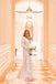 Vintage Lace Long Sleeve See Through Back Nude Mermaid Wedding Dresses, WD0173