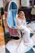 Vintage Lace Long Sleeve See Through Back Nude Mermaid Wedding Dresses, WD0173