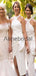 White Short Satin Unique Design Elegant Bridesmaid Dresses AB4215