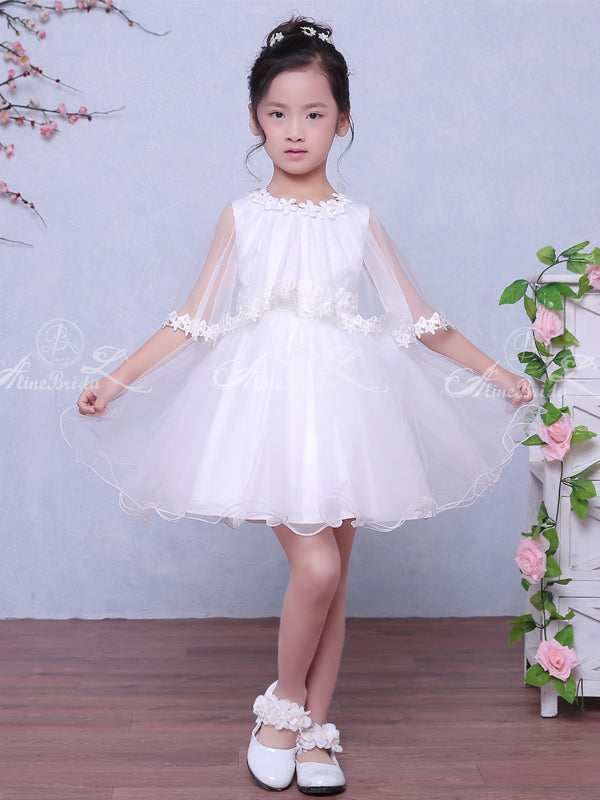 Simple white dress for little girl sales