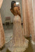 Sexy V-neck Sleeveless Side slit Sheath Long Prom Dress, PD3607