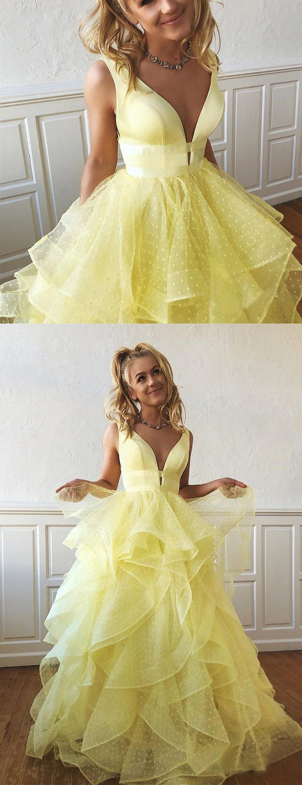 Yellow prom deals dresses 2019