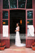 Ivory Lace Tiered Skirts Short Sleeve V-back Vintage Wedding Dresses, AB1132