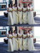 Pastel Yellow Chiffon Cap Sleeve V-neck Elegant Charming Long Column Bridesmaid Dresses. AB1186