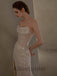Sexy Strapless Sleeveless Side slit Sheath Long Prom Dress, PD3597