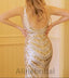 Sexy V-neck Sleeveless Side slit Sheath Long Prom Dress, PD3599