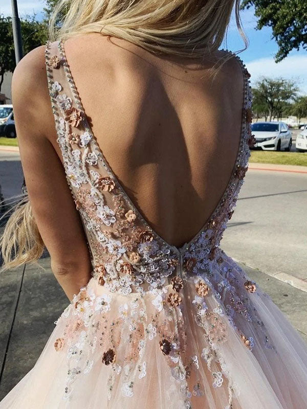 blush pink a line dress Elegant A line Prom Dress vintage blush pink square neck dress fg7272
