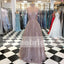 Fashion Sparkly Sequin V-neck Sleeveless A-line Prom Dresses, PD00086
