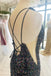 Sexy V-neck Sleeveless Side slit Sheath Long Prom Dress, PD3606