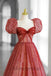 Elegant Sweetheart Cap sleeves A-line Long Prom Dress, PD3604