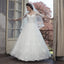 Vintage Lace Yarn Appliques Back Half Sleeve Sweetheart Ball Gown Wedding Dress, AB1111