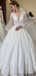 Illusion Lace Long-sleeve Tulle A-line Long Wedding Dress, WD3032