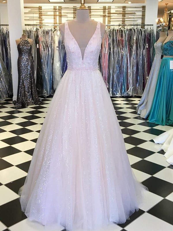 Light Pink Stunning Sequin Beading For Teens Prom Dresses, PD00091 AlineBridal Light Pink Stunning Sequin Beading For Teens Prom Dresses, PD00091 AlineBridal