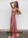 Sexy V-neck Sleeveless A-line Long Prom Dress, PD3532