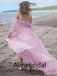 Elegant Off shoulder Sleeveless A-line Long Prom Dress, PD3555