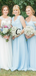 Multi Style Chiffon Long A-line Bridesmaid Dresses, BD3016
