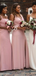 Multi Style Side-slit Satin Long Bridesmaid Dress, BD3015