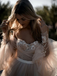 Fancy Off-shoulder Sweetheart Tulle A-line Long Prom Dress, PD3072