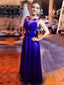 Royal Blue Lace Elegant For Teens Open Back Evening Prom Gown Dresses .PD260