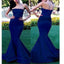 Long Royal Blue Strapless Simple Mermaid Sexy Evening Prom Gown Dresses.PD0220