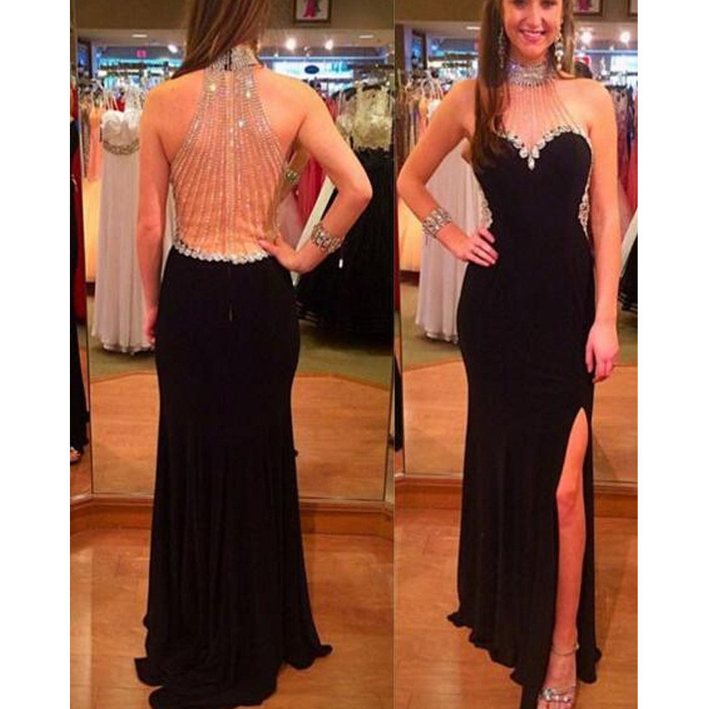 New Arrival Beaded Sparkly Black Hater Charming For Evening Part Prom Gown Dresses. PD0212