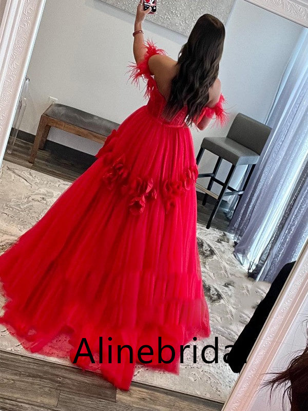 Sexy Sweetheart Off shoulder A-line Long Prom Dress, PD3564
