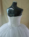 Cute Sweetheart A-line Strapless Beaded Tulle Ball Gown Wedding Party Dresses, WD0185